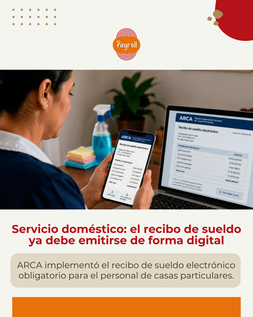 ARCA digitaliza los recibos de sueldo para personal de casas particulares